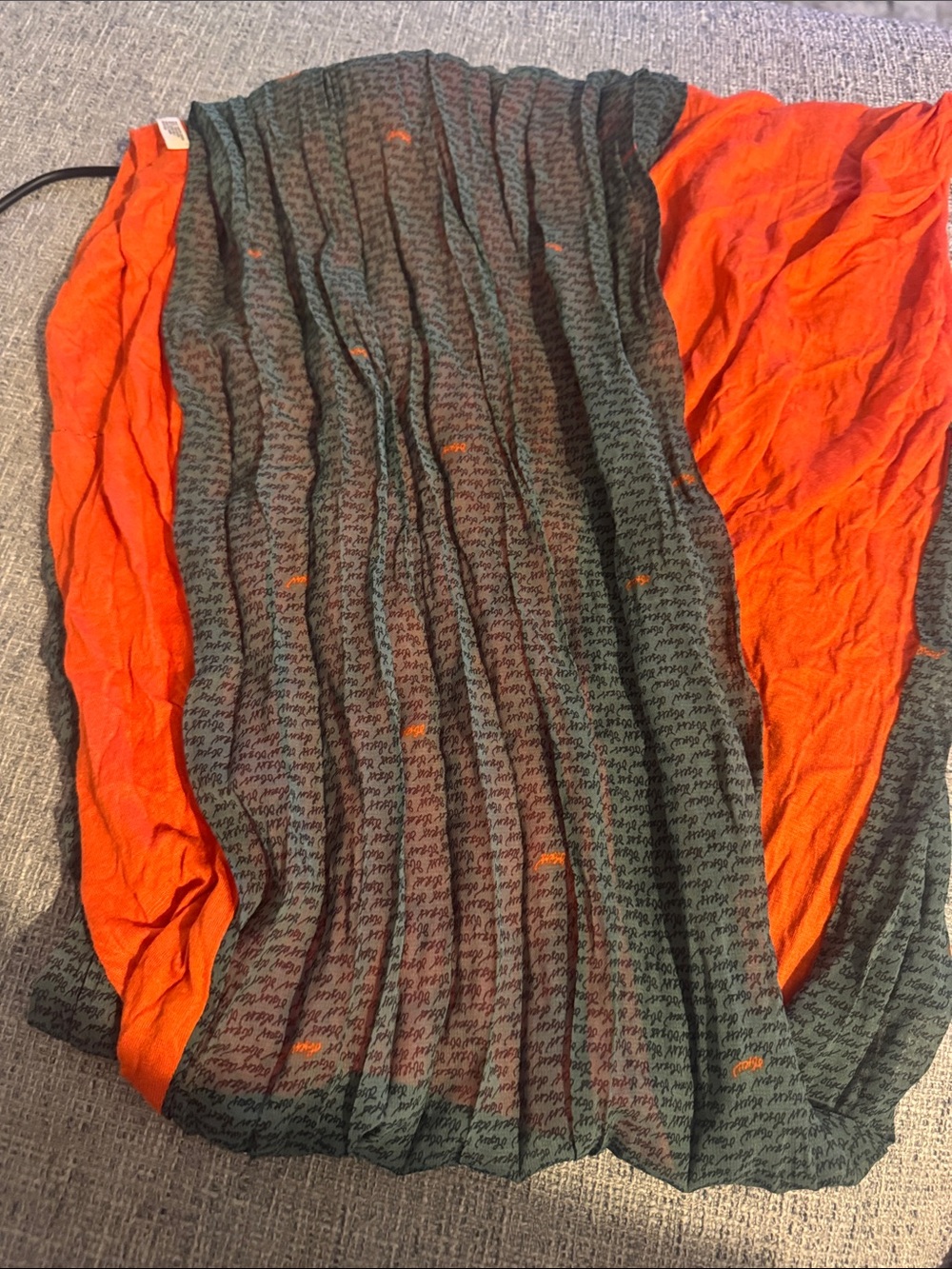 Rachel Rachel Roy Green and orange circle infinity scarf